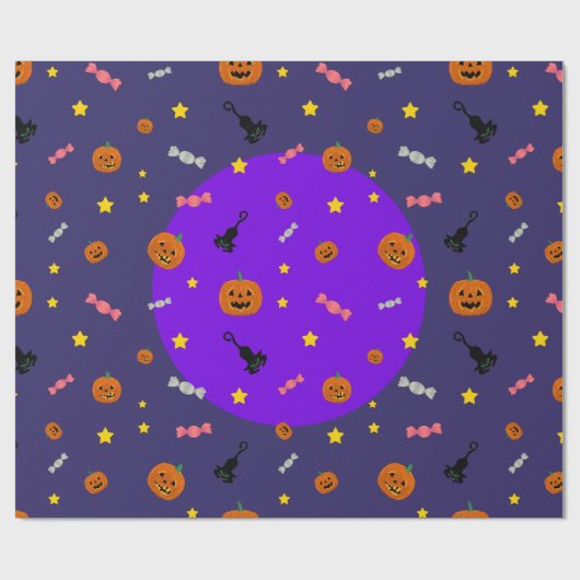 Halloween-Nacht. Trick oder Leckerei Geschenkpapier (Flach)