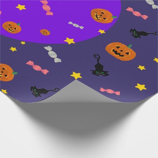 Halloween-Nacht. Trick oder Leckerei Geschenkpapier (Ecke)