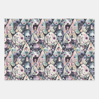 Halloween-Nacht verzaubert Geschenkpapier Set