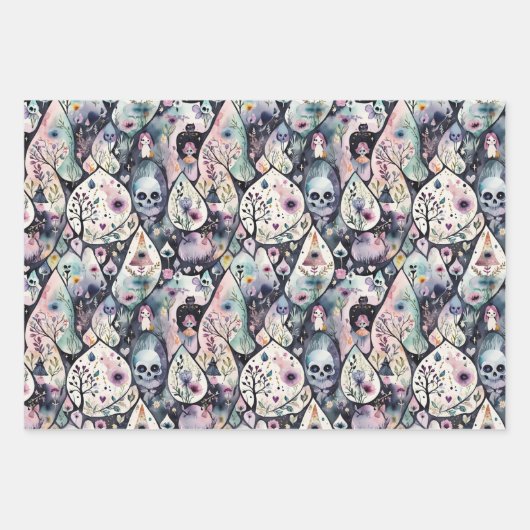 Halloween-Nacht verzaubert Geschenkpapier Set (Vorderseite)