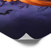Halloween-Nacht verzaubert Poster (Ecke)