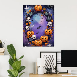 Halloween-Nacht verzaubert Poster