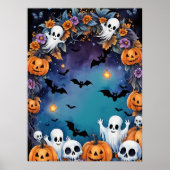 Halloween-Nacht verzaubert Poster (Vorne)