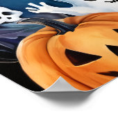 Halloween-Nacht verzaubert Poster (Ecke)