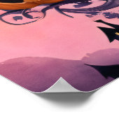 Halloween-Nacht verzaubert Poster (Ecke)