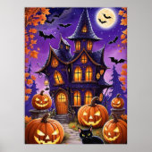 Halloween-Nacht verzaubert Poster (Vorne)