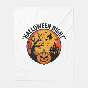 Halloween Nacht Vintage-Stich Szene T-S Fleecedecke
