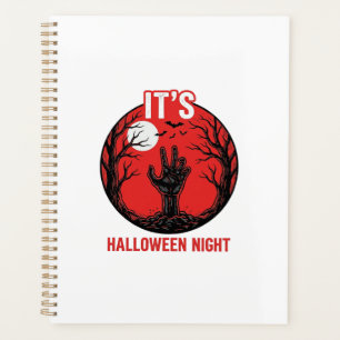 Halloween-Nacht Vintage-Stichvektor-Design_1 Planer