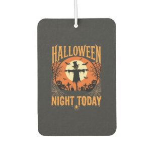 Halloween-Nacht-Vogelscheuche-Friedhof-Vintage-Vek Autolufterfrischer
