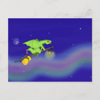 Halloween-Nacht voller Spaß. Postkarte