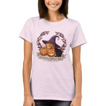 Halloween-Nächte verzaubern Hexenkürbis-T - Shirt