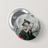 Halloween-Nachtknopf Button (Vorne & Hinten)