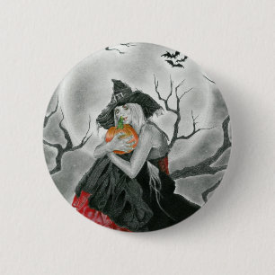 Halloween-Nachtknopf Button