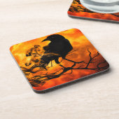 Halloween-Nachtraf Getränkeuntersetzer (Linke Seite)