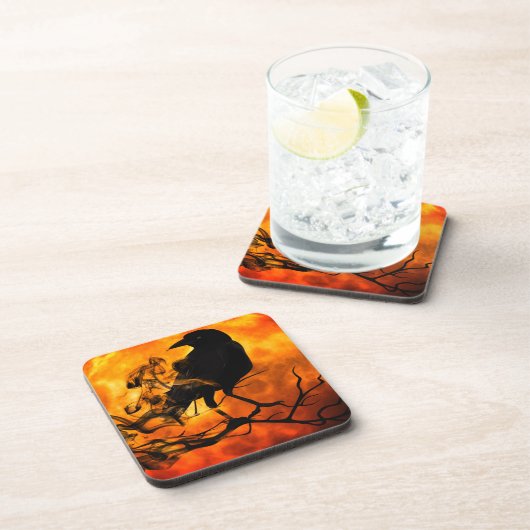 Halloween-Nachtraf Getränkeuntersetzer (Rechte Seite)