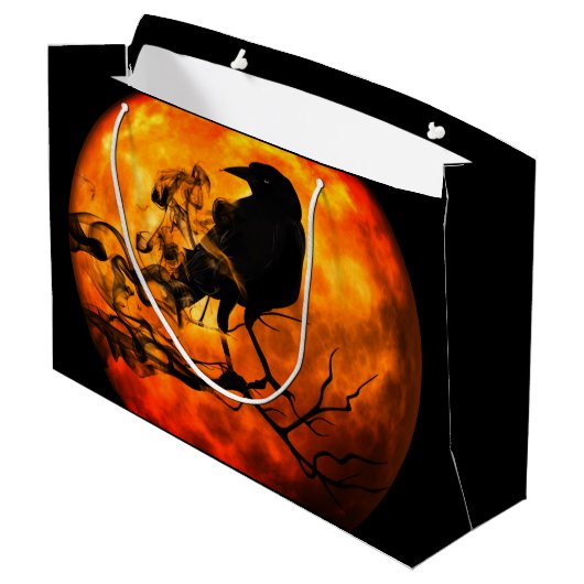 Halloween-Nachtraf Große Geschenktüte (Rückseite Schrägansicht)