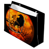 Halloween-Nachtraf Große Geschenktüte (Vorderseite Schrägansicht)