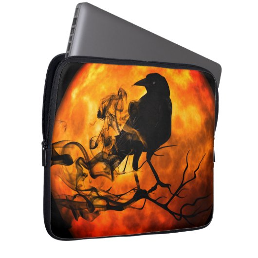 Halloween-Nachtraf Laptopschutzhülle (Vorne Rechts)
