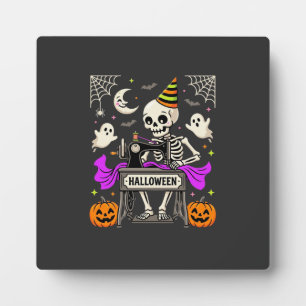 Halloween Nähen Skelett Gruseliger Geist Kürbis Nä Fotoplatte