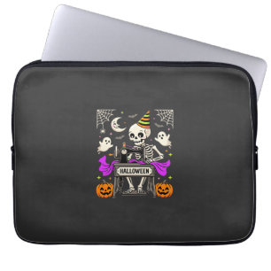 Halloween Nähen Skelett Gruseliger Geist Kürbis Nä Laptopschutzhülle