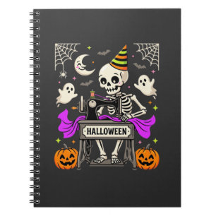 Halloween Nähen Skelett Gruseliger Geist Kürbis Nä Notizblock