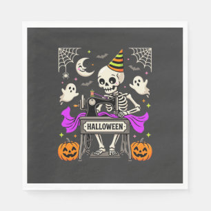 Halloween Nähen Skelett Gruseliger Geist Kürbis Nä Serviette