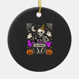 Halloween-Nähskelett Gruseliger Geist Kürbis nähen Keramik Ornament