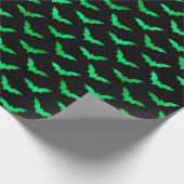 Halloween, nahtlos grüner Fohlen und Schwarze Fled Geschenkpapier (Ecke)