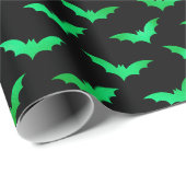 Halloween, nahtlos grüner Fohlen und Schwarze Fled Geschenkpapier (Rolleneckpunkt)