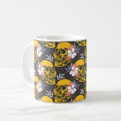 Halloween nahtloses Muster mit farbenfrohen und be Kaffeetasse (Vorderseite Links)