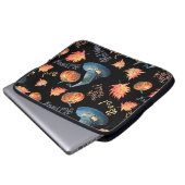 Halloween-nahtloses Muster mit Halbpenkürbis, Laptopschutzhülle (Vorne Knopf)