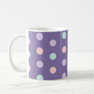 Halloween-nahtloses Muster mit Polka-Punkte-Isolat Kaffeetasse