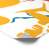 Halloween nahtloses Muster mit Schädeln. farbig b Poster (Ecke)