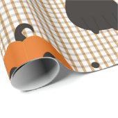 Halloween nahtloses Muster mit schwarzer Katze und Geschenkpapier (Rolleneckpunkt)