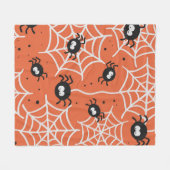 Halloween nahtloses Muster mit Spinnen und Web. Fleecedecke (Vorderseite (Horizontal))
