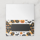 Halloween Name Platzkarte (Außenseite Aufgefaltet)