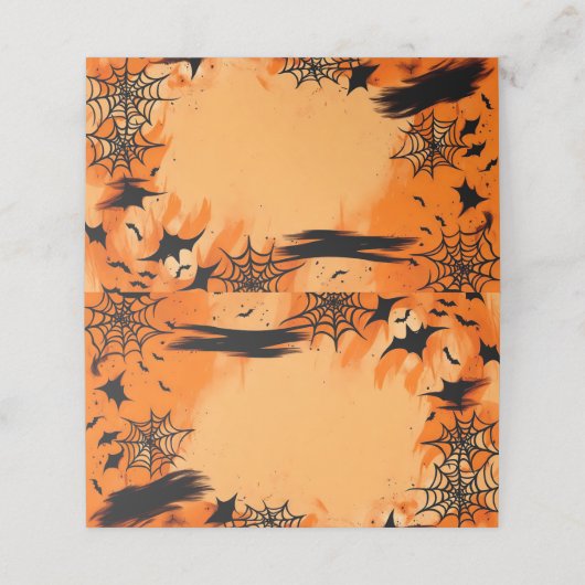 Halloween Name Platzkarte (Außenseite Aufgefaltet)