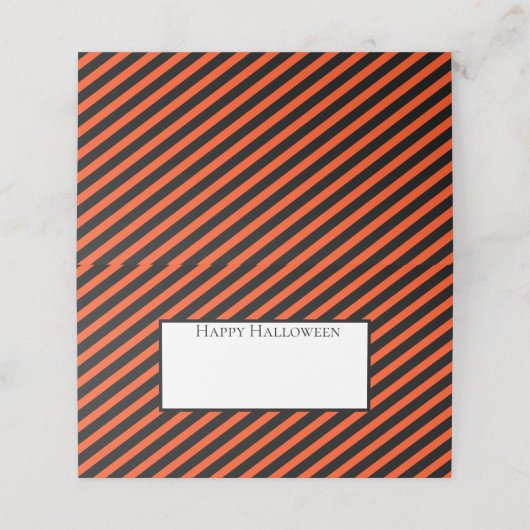 Halloween Name Platzkarten (Außenseite Aufgefaltet)