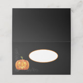 Halloween Name Platzkarten (Außenseite Aufgefaltet)