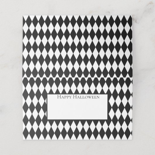 Halloween Name Platzkarten (Außenseite Aufgefaltet)