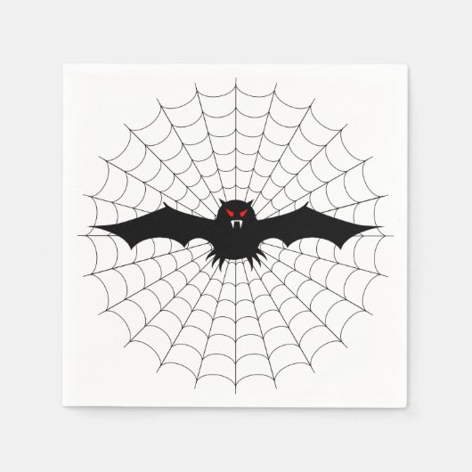 Halloween Napkin/Spider Web und Bat Serviette (Vorderseite)