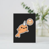 Halloween Narwhal Postkarte (Stehend Vorderseite)