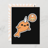 Halloween Narwhal Postkarte (Vorne/Hinten)