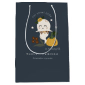Halloween Navy Ghost Little Boo Jedes Alter Geburt Mittlere Geschenktüte (Vorderseite)
