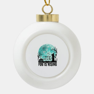 Halloween-Nebel Steigt Auf Hexe Kürbis Vintage-Shi Keramik Kugel-Ornament
