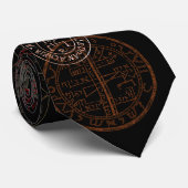 Halloween Neck Tie mit magischen Siegeln und Zirke Krawatte (Gerollt)