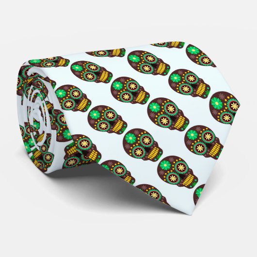 Halloween Necktie Skulls Krawatte (Gerollt)