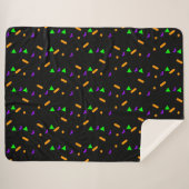 Halloween Neon Confetti Sprinkles Sherpadecke (Vorderseite (Horizontal))