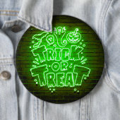 Halloween Neon Glow Look Green Trick Leckerei Part Button (Beispiel)