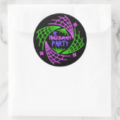 Halloween Neon Glow Look Spider Web-Party Runder Aufkleber (Tasche)